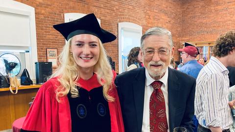 Charlotte and Bert Halperin on Graduation Day